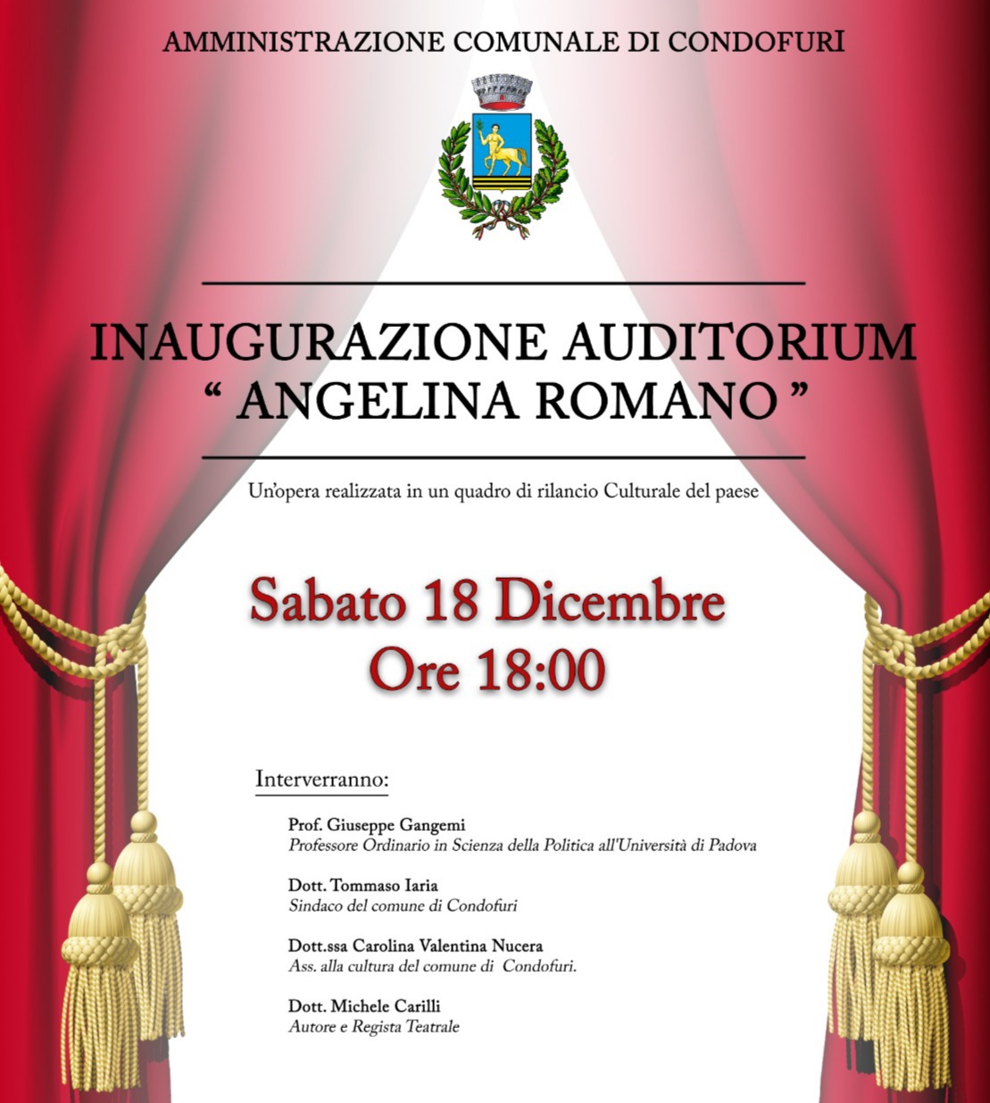Un auditorium per Angelina Romano (e per la verità storica)