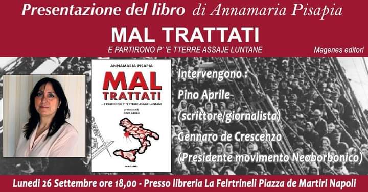 “Mal trattati”, il libro-verità di Annamaria Pisapia: presentazione alla Feltrinelli di Napoli